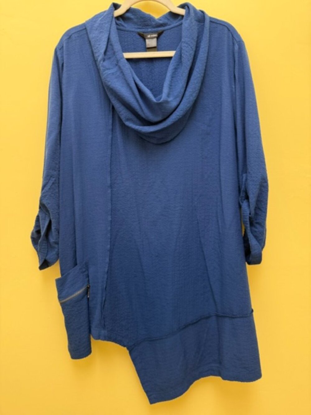 Ali Miles Women's 2X Navy Blue Cowl Neck Tunic